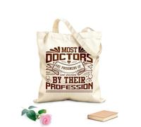 AILOONG tipografia vintage del dottore Borse shopper riutilizzabili Tessuto spesso 340g/m² Pieghevole