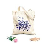 AILOONG Torneo di armatura medievale per cavalieri Borsa della spesa in tela di cotone Tessuto spesso 340g/m² Utilizzabile come borsa regalo