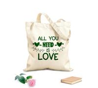 AILOONG Tutto ciò di cui hai bisogno è amare le texture e la calligrafia Borsa regalo in tela per vino Tessuto spesso 340g/m² Abbinabile agli abiti
