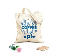 AILOONG tutto ciò di cui ho bisogno è un caffè e un design pi pi day design pi day non essere irrazionale Borsa regalo in tela per vino Tessuto spesso 340g/m² Abbinabile agli abiti
