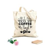 AILOONG tutto ciò di cui ho bisogno è un caffè e un design pi pi day design pi day non essere irrazionale Borsa regalo in tela per vino Tessuto spesso 12 once Abbinabile agli abiti 31x36cm Media