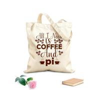 AILOONG tutto ciò di cui ho bisogno è un caffè e un design pi pi day design pi day non essere irrazionale Borsa regalo in tela per vino Tessuto spesso 340g/m² Abbinabile agli abiti