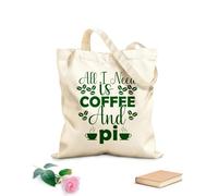 AILOONG tutto ciò di cui ho bisogno è un caffè e un design pi pi day design pi day non essere irrazionale Borsa regalo in tela per vino Tessuto spesso 340g/m² Abbinabile agli abiti
