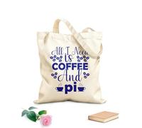 AILOONG tutto ciò di cui ho bisogno è un caffè e un design pi pi day design pi day non essere irrazionale Borsa regalo in tela per vino Tessuto spesso 340g/m² Abbinabile agli abiti