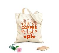 AILOONG tutto ciò di cui ho bisogno è un caffè e un design pi pi day design pi day non essere irrazionale Borsa regalo in tela per vino Tessuto spesso 340g/m² Abbinabile agli abiti