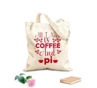 AILOONG tutto ciò di cui ho bisogno è un caffè e un design pi pi day design pi day non essere irrazionale Borsa regalo in tela per vino Tessuto spesso 340g/m² Abbinabile agli abiti