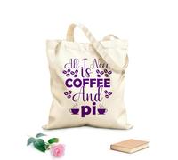 AILOONG tutto ciò di cui ho bisogno è un caffè e un design pi pi day design pi day non essere irrazionale Borsa regalo in tela per vino Tessuto spesso 340g/m² Abbinabile agli abiti