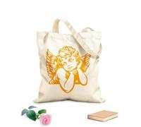 AILOONG Un angelo con le ali può essere usato come schizzo Borse shopper riutilizzabili Tessuto spesso 340g/m² Pieghevole