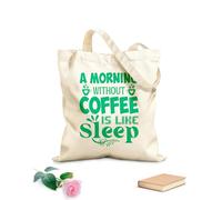 AILOONG una mattina senza caffè è come dormire Borsa regalo in tela per vino Tessuto spesso 340g/m² Abbinabile agli abiti