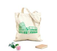 AILOONG vai mappa del mondo l'aereo ha disegnato un cuore torre eiffel colosseo stile grunge s Borsa in tela con fondo rinforzato Tessuto spesso 340g/m² Utilizzabile come borsa regalo