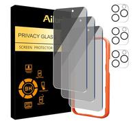 Ailun Confezione da 3 pellicole proteggi schermo privacy per iPhone 16 Pro Max [6,9 pollici] + confezione da 3 pellicole protettive per obiettivo della fotocamera, compatibili con Dynamic Island, in