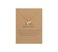 AILUOR collana sole Clavicola collane semplici per le donne Sunshine Butterfly Dragonfly Collana con ciondolo foglia di colibrì con messaggio di amicizia Collana delicata per le donne (Colibrì)