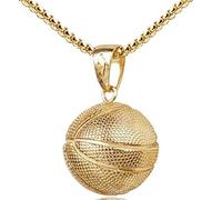 AILUOR Fashion Basketball Pendant Necklace Catena in acciaio inossidabile Hip Hop Collana sportiva Gioielli fitness (Oro)