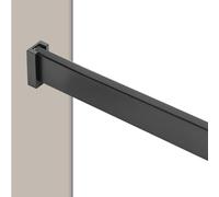AILZCFX Asta per Guardaroba in Metallo Spazzolato, Asta per Appendere i Vestiti, Asta per Guardaroba salvaspazio, Asta per Guardaroba Resistente (Nero, 110 cm (43 1/4"))