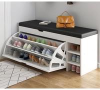 AILZCFX Scarpiera Sgabello per Scarpe Sgabello Ribaltabile a Forma di Secchio, Scaffale autoportante Sgabello sostitutivo per Scarpe con Cuscino in Pelle, Ingressi Corridoi Armadi Camera da Letto