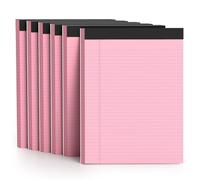 AILZFEI Blocchi legali rosa, 21 x 28 cm, confezione da 6 blocchi per appunti a righe strette blocco note perforato 8,5 x 11 blocchi di carta 300 fogli
