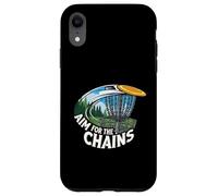 Aim For The Chains Disc Golf Player Frisbee Basket Custodia per iPhone XR