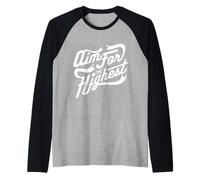 Aim for The Maximum Motivation Citazione Inspirational Maglia con Maniche Raglan