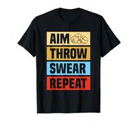 Aim Throw Swear Petanque Bocce Maglietta