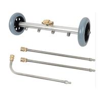 Aim Tools 2 in 1 Idropulitrice Pulitore Sottocarro Sotto Autolavaggio Acqua Scopa Pulizia dei Pavimenti 16 Pollici 4000PSI Con 2 Bacchette di Estensione e Bacchetta Angolata a 90 Gradi