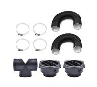 Aim Tools 75mm Riscaldatore Diesel Tubo Presa d'Aria Condotto T Ramo Uscita Aria Calda Connettore di Sfiato Kit di Clip per Tubi Flessibili