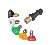 AIM Tools Adattatore Compatibile con Idropulitrice Karcher K2 K3 K4 K5 K6 K7 Pistola per Idropulitrice, Raccordo Femmina da 1/4'' a Connessione Rapida, con 5 Punte per Ugelli di Spruzzo