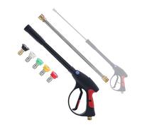 AIM Tools Pistola per Idropulitrice ad Alta Pressione 4000 PSI 5 Ugelli di Spruzzatura, 38cm Asta di Estensione di Ricambio, 1/4" Connessione Rapida, Raccordo M22 14 mm, Kit di Pulizia per Auto
