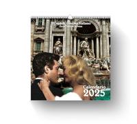AIMA Calendario 2025 da Muro Agenda 31x33 cm - Calendario da Parete Spiralato 12 Mesi con Immagini del Cinema Italiano Copertina La Dolce Vita - Con Calamita e Mini Poster in Omaggio