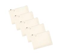 AIMA - Pochette Trucchi Canvas Natural 5 pz Taglia S - Trousse da viaggio donna in cotone canvas organico - Beauty case porta trucchi multiuso