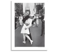 AIMA Poster da Parete Il Bacio 35 x 50 cm - Stampa da Parete Bianco e Nero Cinema Poster Vintage Senza Cornice - Room Decor Stampe da Cucina, Camera da Letto - Calamita in Omaggio