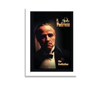 AIMA Poster da Parete Il Padrino 22 x 30 cm - Stampa da Parete Bianco e Nero Cinema Poster Vintage Senza Cornice - Room Decor Stampe da Cucina, Camera da Letto - Calamita in Omaggio