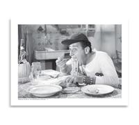 AIMA Poster da Parete Un americano a Roma 35 x 50 cm - Stampa da Parete Bianco e Nero Cinema Poster Vintage Senza Cornice - Room Decor Stampe da Cucina, Camera da Letto - Calamita in Omaggio