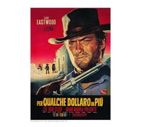 AIMA - Poster da Parete Vintage Per Qualche Dollaro in Più 22x30 cm - Poster Film Western senza Cornice con Calamita
