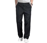 Aimato Pantaloni chino da uomo in cotone al 100%, vestibilità normale, pantaloni per il tempo libero e da ufficio con vita elastica, coulisse regolabile e 4 tasche per tutti i giorni e comfort