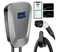 AIMAX Stazione di Ricarica Tipo 2 EV Charger 7kW 32A 220V Cavo di Ricarica da 5m per Auto Elettriche e Ibride Plug-in, Caricatore EV Easee Home Wall-box, Autorizzato da RFID o APP, Grigio