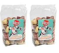 Aimé - Biscotti per Cani 500g - Snack e Premietti a Base di Calcio con Vitamine A, D3, E - Senza Conservanti (Confezione da 2)