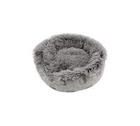 Aime - Cestino in pelliccia, rotondo, per gatti/cagnolino, per cani piccoli, a pelo lungo, extra morbido, taglia S, diametro 45 cm