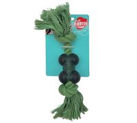 Aimé - Giocattolo per cani, corda in gomma, a forma di osso, giocattolo per cani di occupazione e interazione, a base di cotone riciclato, bi-materiale, gioco resistente per masticatori morbidi, 26 cm