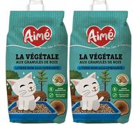 Aimé - Lettiera per gatti, 10 l, molto assorbente (Confezione da 2)