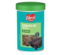 AiMÉ - Mix Gammarus - Mangime tartarughe acqua - Cibo tartarughe d'acqua - Mix molluschi e gamberetti per tartarughe d'acqua - Gammarus e gamberetti essiccati per tartaruga - 100 g - 1000 ml