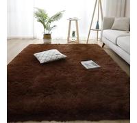 AIMECO Tappeti camera da letto Tappeto Peloso Morbido lungo Soggiorno Carpet stanza da letto pelo piccolo moderno scendiletto salotto moderni Antiacaro Antiscivolo Bambini 60 * 100cm Marrone