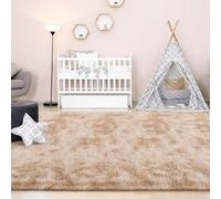 AIMECO Tappeti camera da letto Tappeto Peloso Morbido lungo Soggiorno Carpet stanza da letto pelo piccolo moderno scendiletto salotto moderni Antiacaro Antiscivolo Casa Bambini 90 * 160cm Cachi