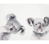 Aimee del valle Les Curieux 60 x 80 cm stampa su tela, multicolore