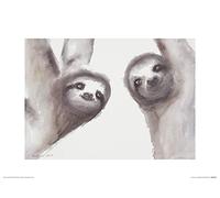 Aimee del valle Les Paresseux 30 x 40 cm stampa artistica, multicolore