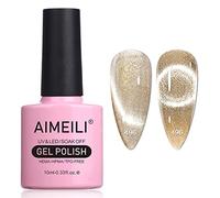 AIMEILI 10 ml Smalto semipermanente magnetico olografico 9D Cat Eye Smalto per unghie Gel Camaleonte Occhio di Gatto Phantom - Champagne (496)