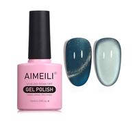 AIMEILI 10ML Cat Eye Nail Gel Polish Smalto per Unghie in Gel UV LED Soak Off per Manicure Colorati Smalti Semipermente Magnetico per Unghie 749