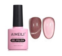 AIMEILI 10ML Cat Eye Nail Gel Polish Smalto per Unghie in Gel UV LED Soak Off per Manicure Colorati Smalti Semipermente Magnetico per Unghie 734