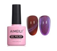 AIMEILI 10ML Cat Eye Nail Gel Polish Smalto per Unghie in Gel UV LED Soak Off per Manicure Colorati Smalti Semipermente Magnetico per Unghie 740