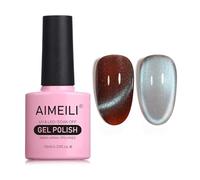 AIMEILI 10ML Cat Eye Nail Gel Polish Smalto per Unghie in Gel UV LED Soak Off per Manicure Colorati Smalti Semipermente Magnetico per Unghie 741