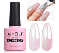 AIMEILI 10ml Perla Lucido Smalti in Gel, Shimmer Gel Per Unghie, No Wipe Top UV LED, Arcobaleno Lucido Gel Per Unghie, Facile da Usare, Lucentezza Duratura 003